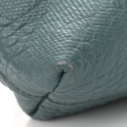 Burberry Signature Grain Calfskin Check Embossed Small Chichester Crossbody Clutch Bag Celadon Blue 13 of 13