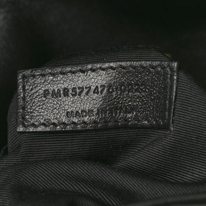 Saint Laurent Lambskin Quilted Tri-Metal Small Loulou Puffer Monogram Chain Satchel Black 8 of 12