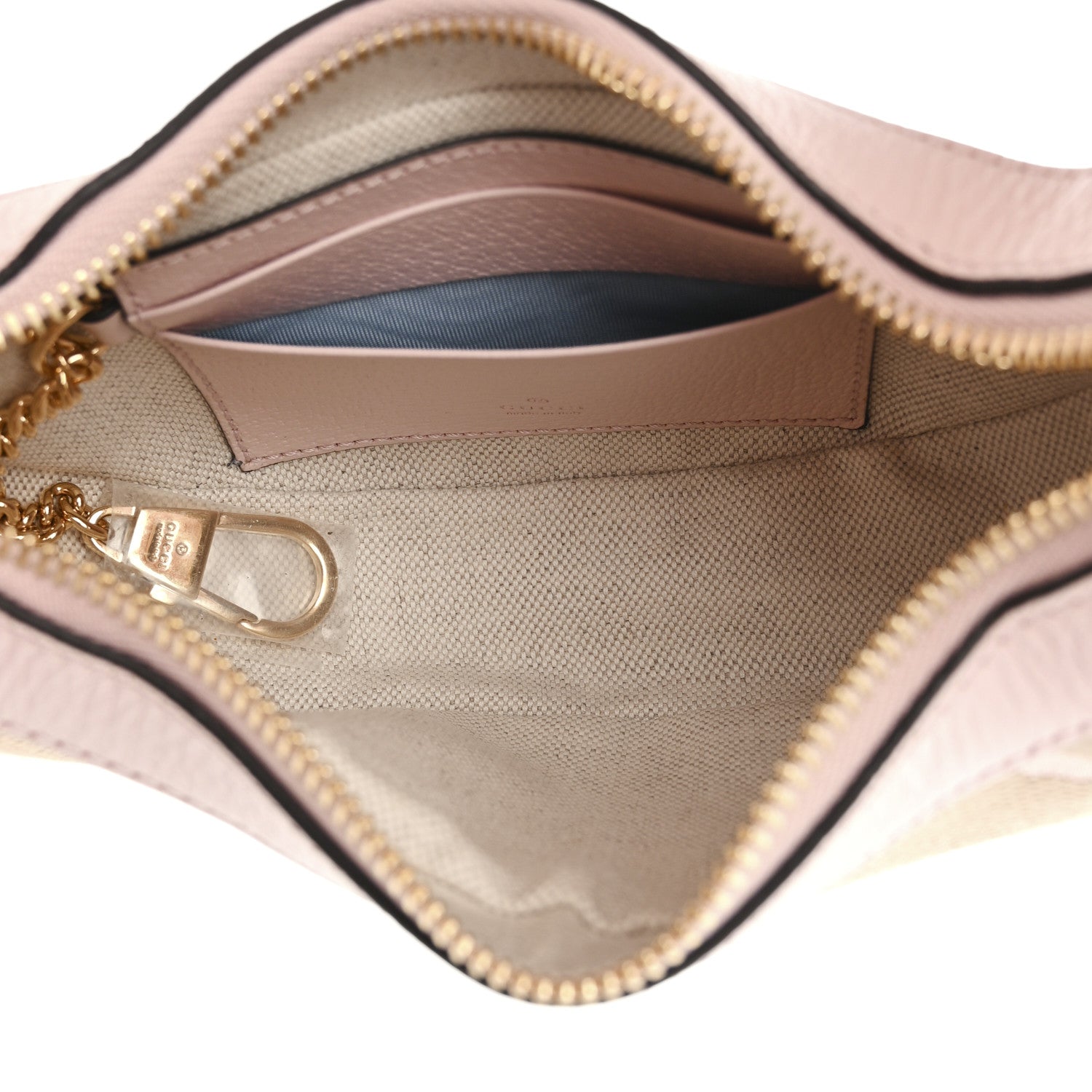 Gucci Monogram Jumbo GG Textured Dollar Calfskin Mini Ophidia Half Moon Hobo Beige Perfect Pink 5 of 10