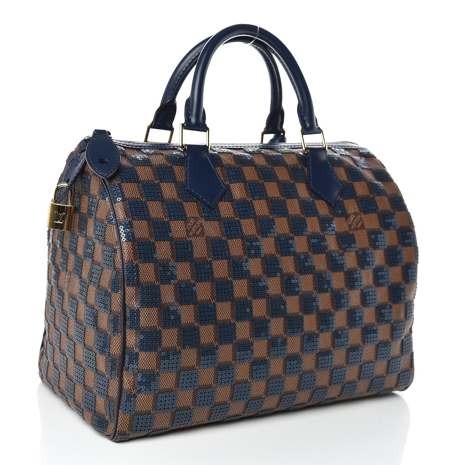 Louis Vuitton Damier Paillettes Speedy 30 Blue 3 of 14