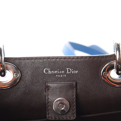 Christian Dior Calfskin Mini Diorissimo Tote Blue 5 of 7