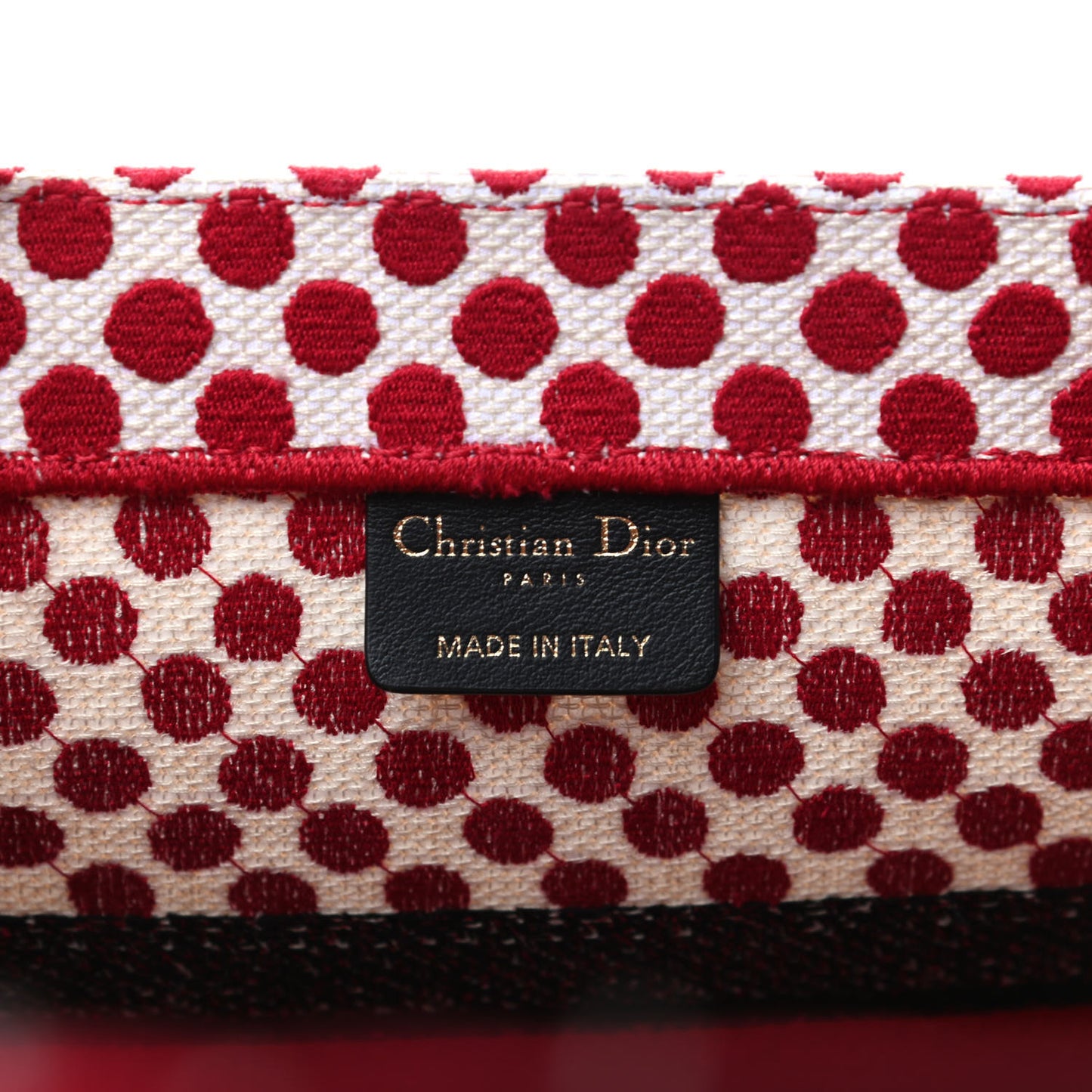 Canvas Medium DiorAmour Dots Book Tote Red
