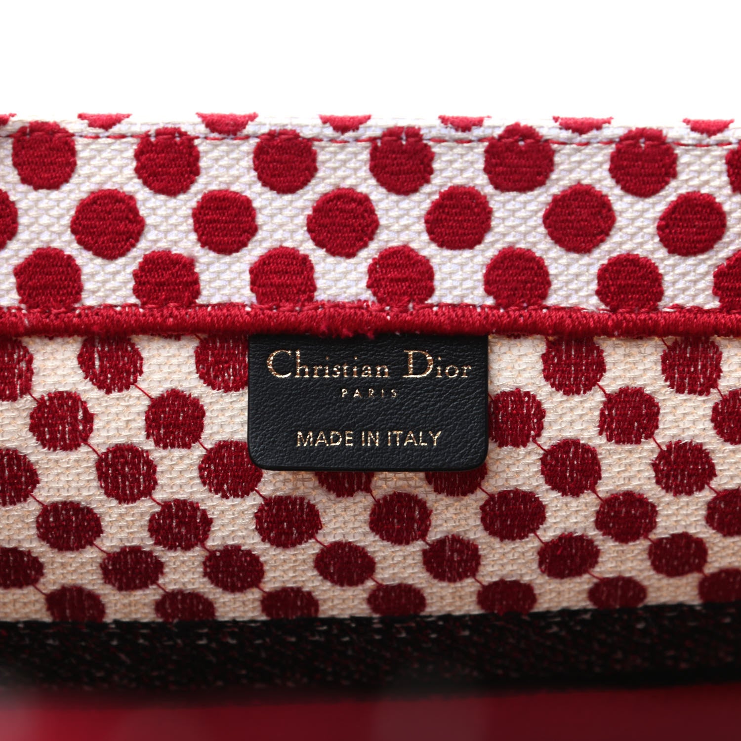 Christian Dior Canvas Medium DiorAmour Dots Book Tote Red 6 of 9
