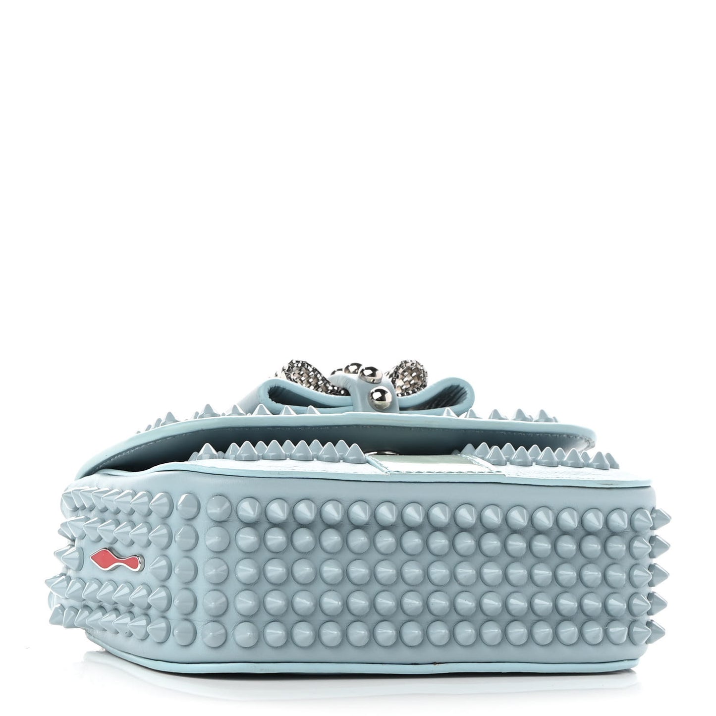 Calfskin Spikes Sweety Charity Shoulder Bag Blue