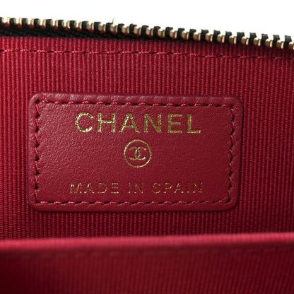 Chanel Lambskin Quilted Chanel 19 Vertical Zip Card Holder Wallet Black 6 of 9