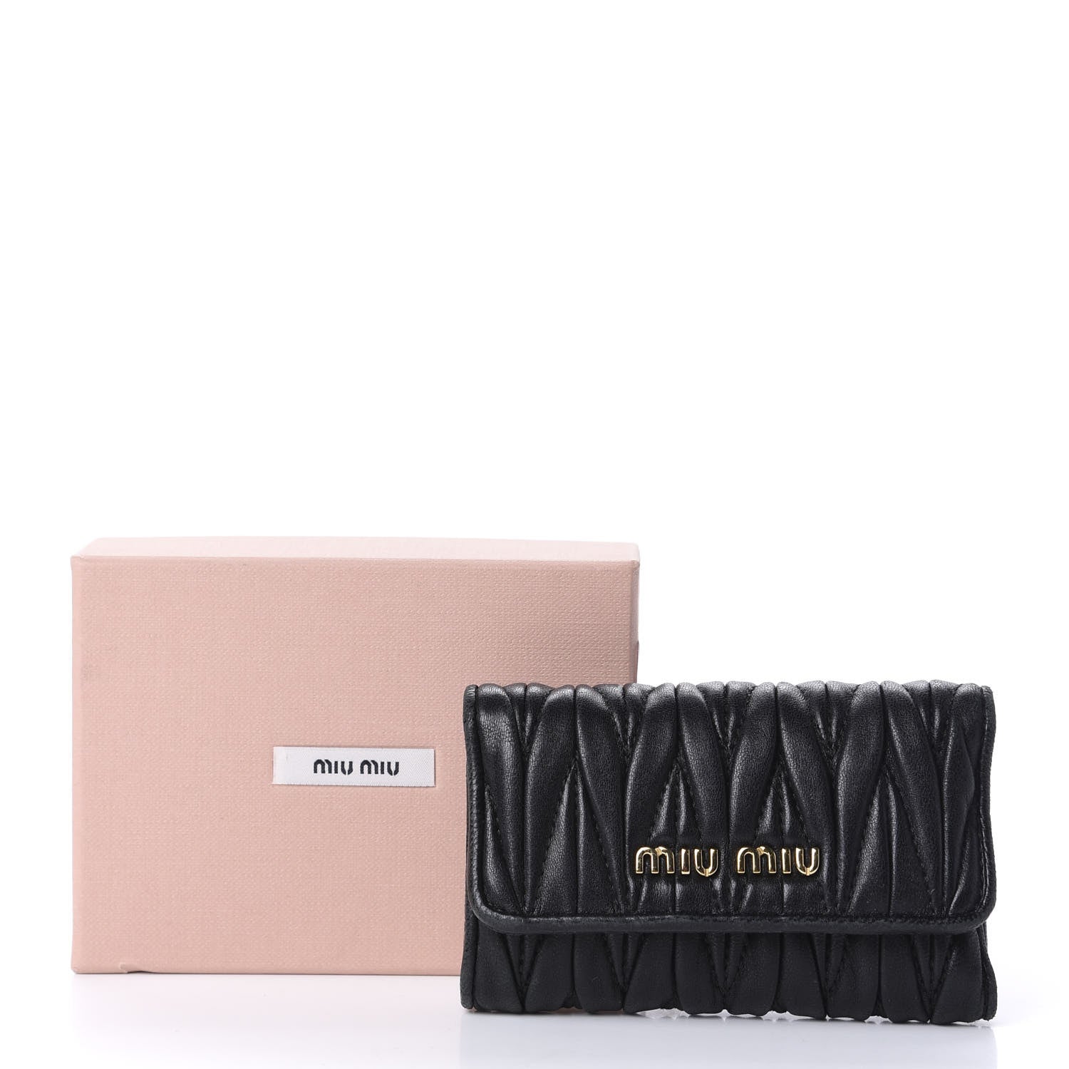 Miu Miu Nappa Matelasse 6 Key Holder Black 9 of 9