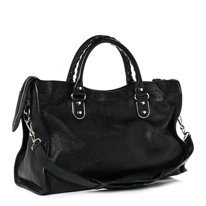 Balenciaga Chevre Silver Metallic Edge Hardware City Black 3 of 12