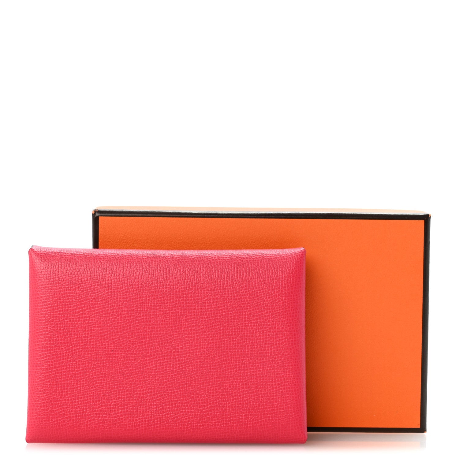 Hermes Epsom Calvi Duo Card Case Framboise 8 of 8