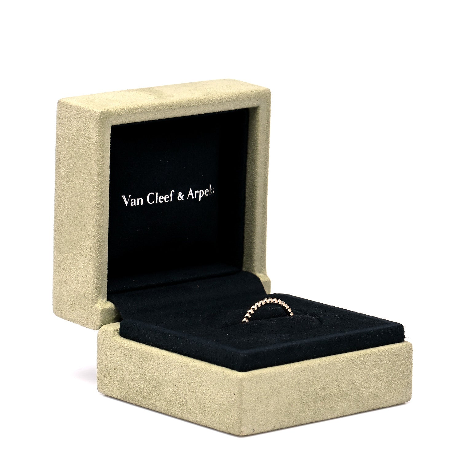 Van Cleef & Arpels 18K Rose Gold Small Perlee Ring 53 6.5 6 of 6