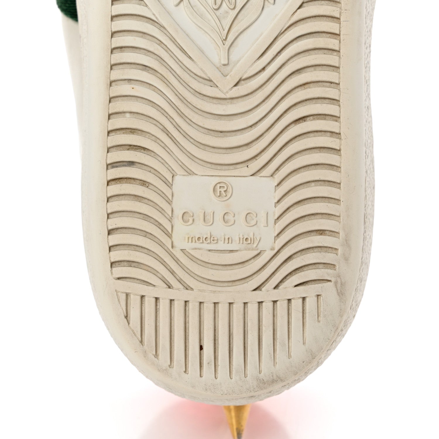 Gucci Calfskin Web Pearl Studded Womens Ace Sneakers 35 White 8 of 8