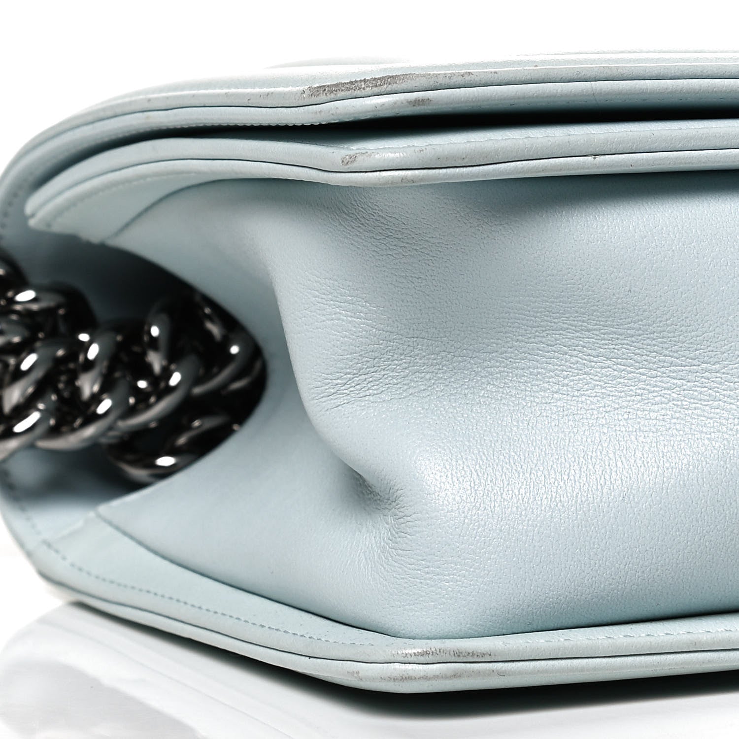Chanel Lambskin Quilted Medium Boy Flap Light Blue 9 of 11