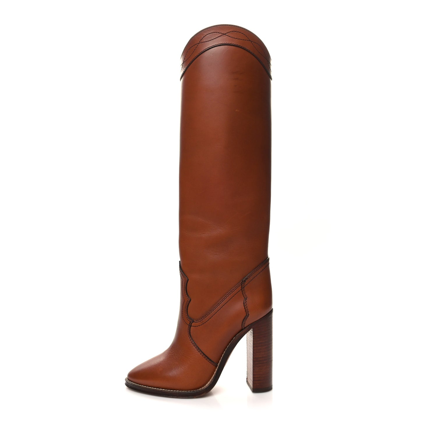 Kate 105 Western Knee High Boots 38 New Papaya
