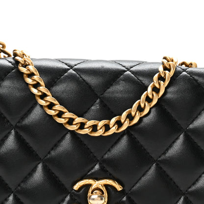 Chanel Lambskin Quilted Pillow Crush Wallet On Chain WOC Black 9 of 11