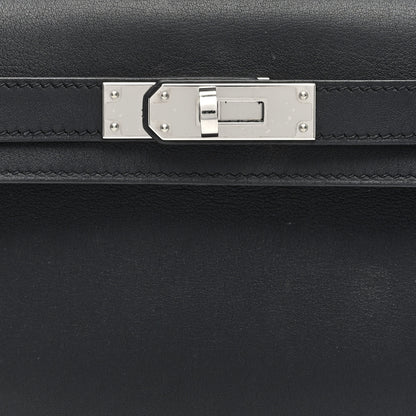 Hermes Swift Kelly Cut Clutch Pochette Black 8 of 13