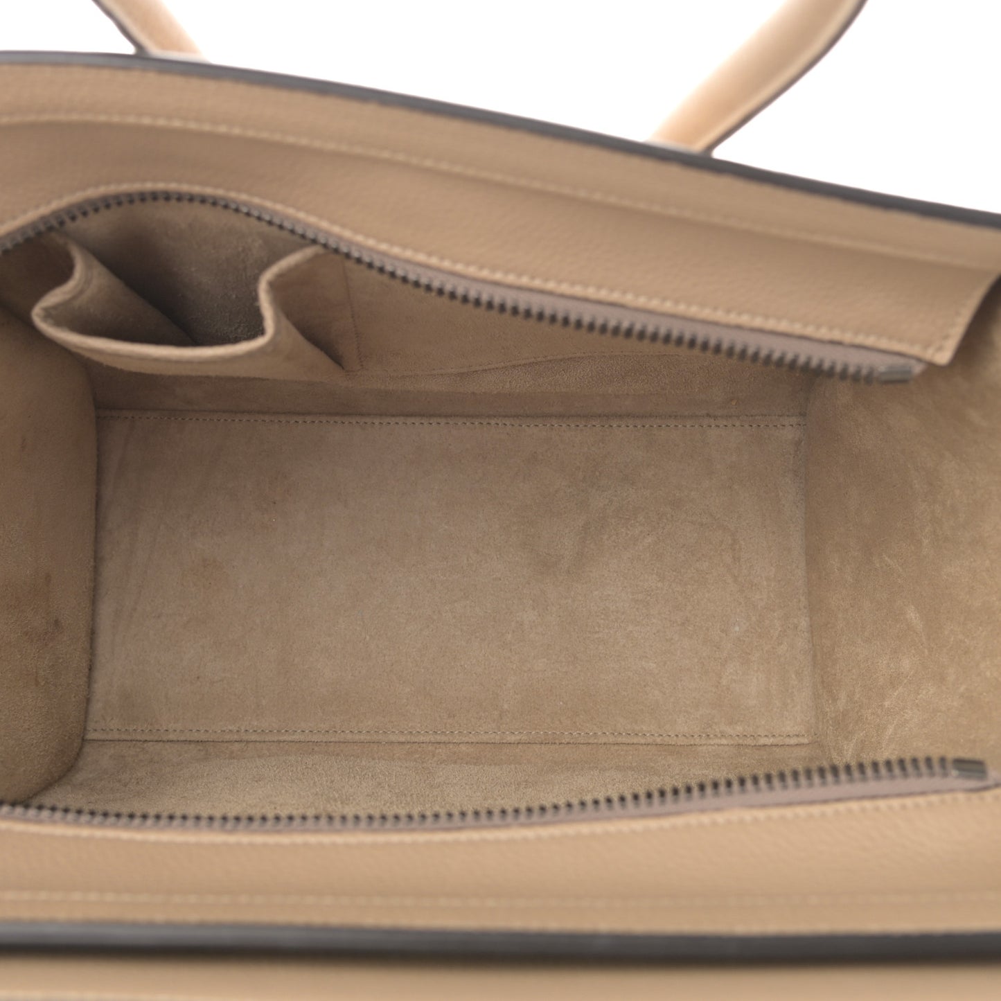 Drummed Calfskin Micro Luggage Dune