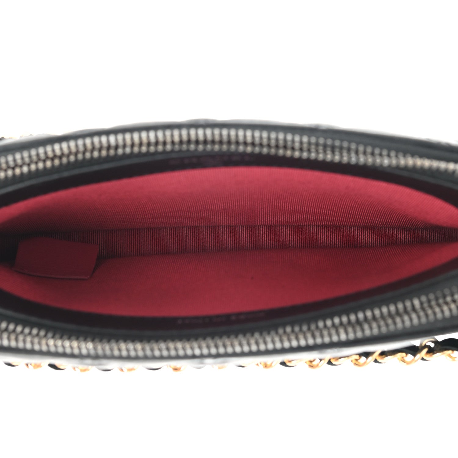 Chanel Aged Calfskin Quilted Small Gabrielle Clutch With Chain Black 5 of 11