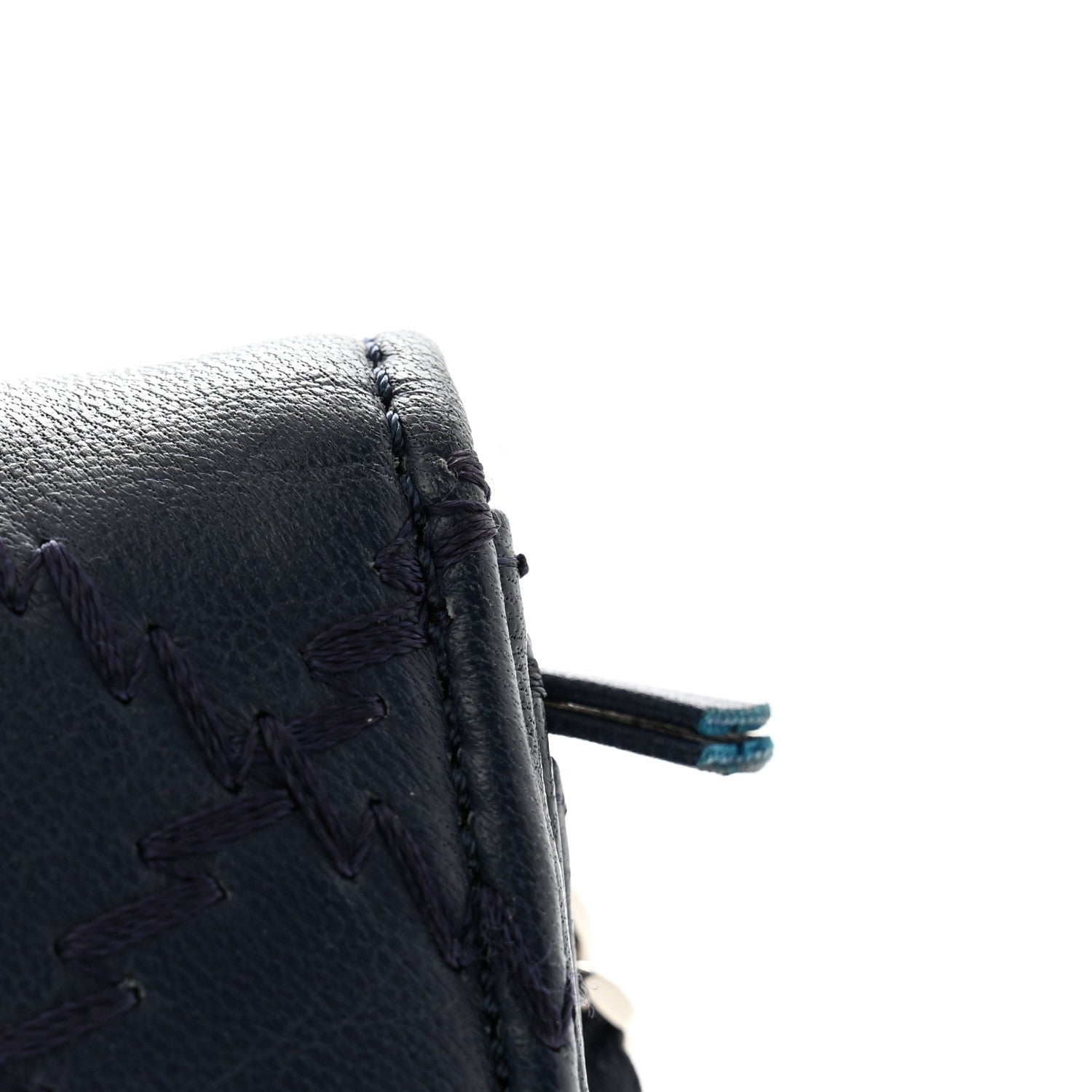 Chanel Lambskin Ultimate Stitch Clutch Flap Navy Blue 17 of 17
