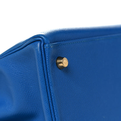 Hermes Courchevel Kelly Retourne 32 Bleu France 9 of 40