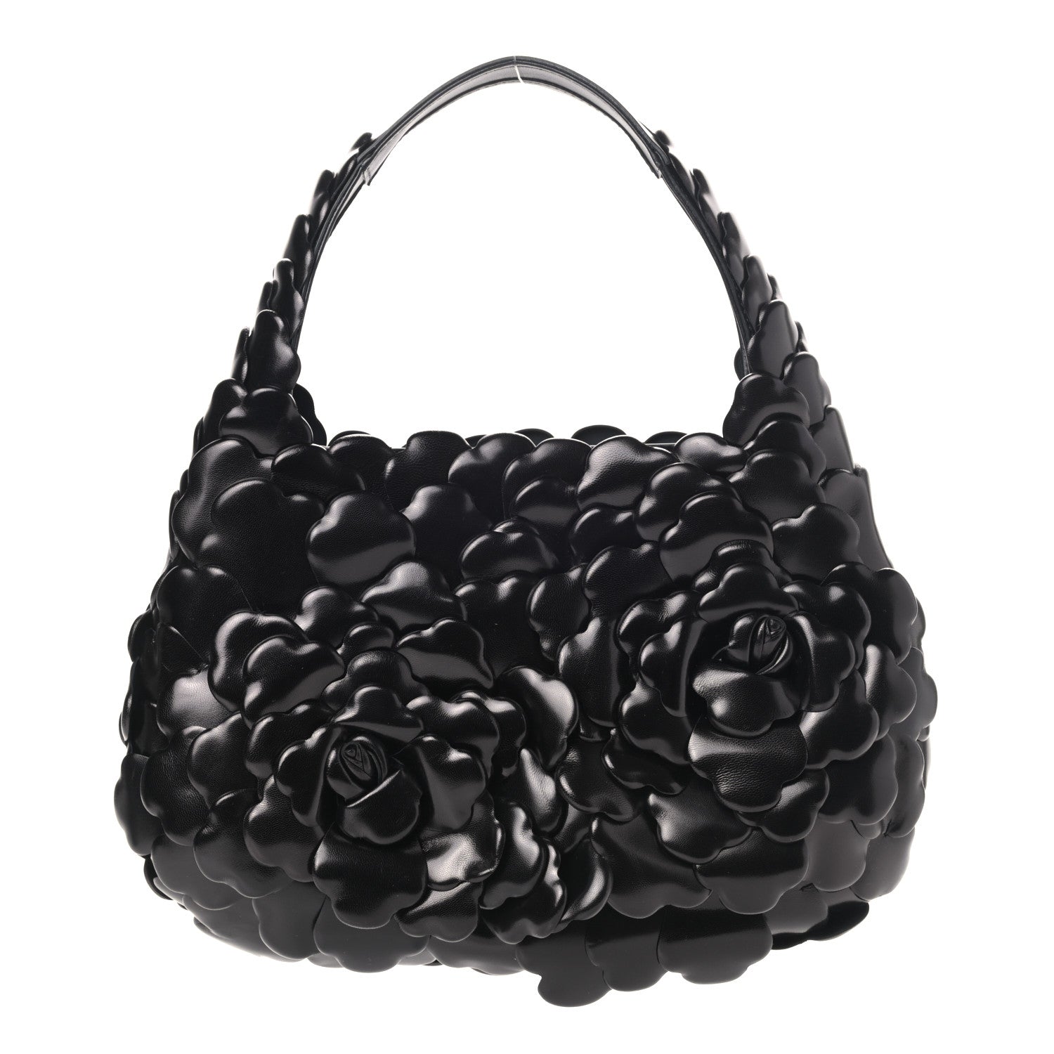 Valentino Garavani Nappa Atelier 03 Rose Edition Small Hobo Black 1 of 7