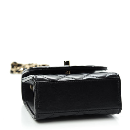 Chanel Lambskin Quilted Mini Trendy CC Chain Wallet Black 4 of 11