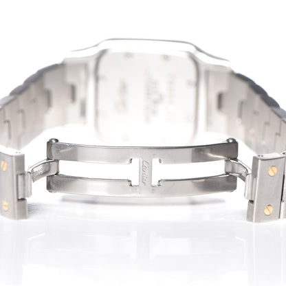Cartier Stainless Steel 18K Yellow Gold 24mm Santos De Cartier Galbee Quartz Watch 7 of 13