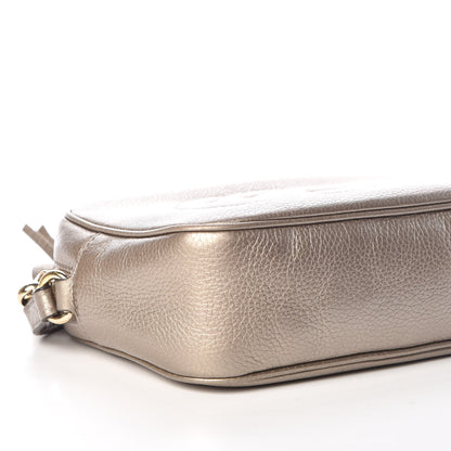 Gucci Metallic Pebbled Calfskin Small Soho Disco Bag Golden Beige 5 of 12