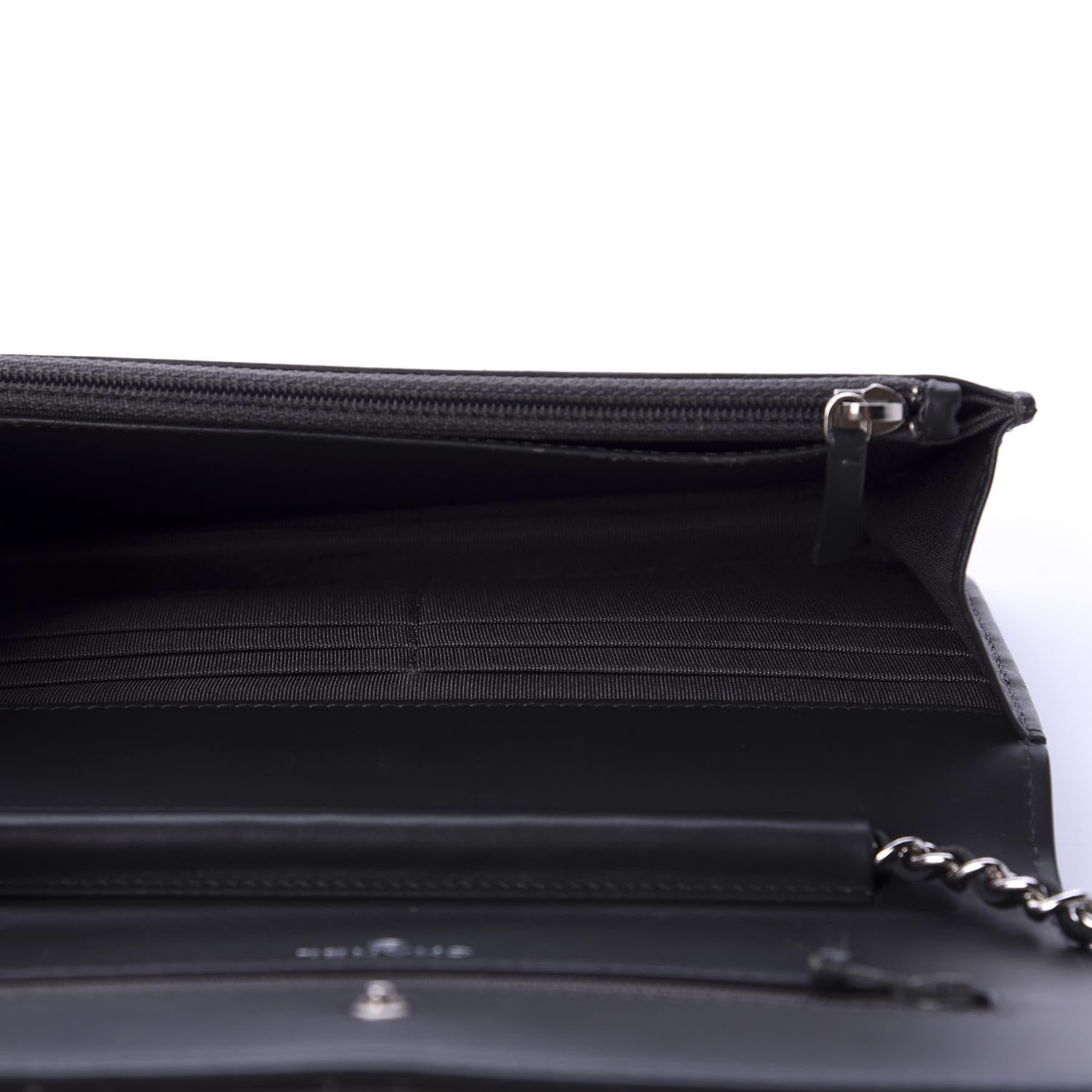 Chanel Patent Quilted Wallet On Chain WOC Black 5 of 16