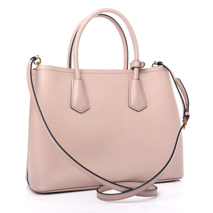 Prada Saffiano Cuir Small Double Bag Cammeo Black 3 of 11