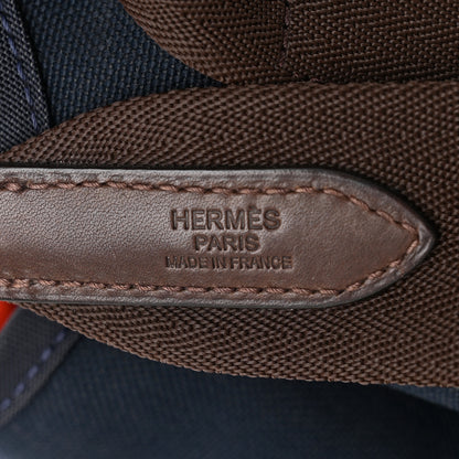 Hermes Toile Sac De Pansage Groom Bleu Navy Feu 6 of 11
