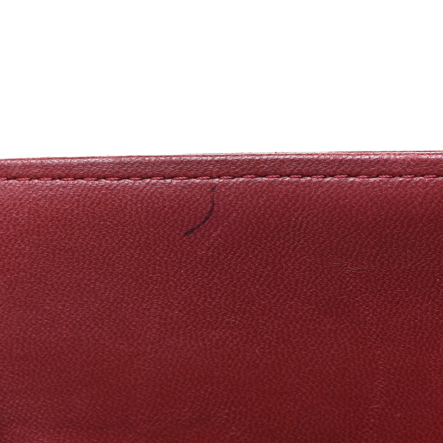 Lambskin Quilted Boy Flap Wallet Dark Red