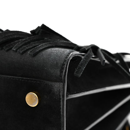 Saint Laurent Suede Fringe Small Sac De Jour Black 12 of 21