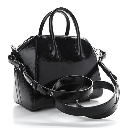 Givenchy Textured Patent Calfskin Mini Antigona Black 3 of 13