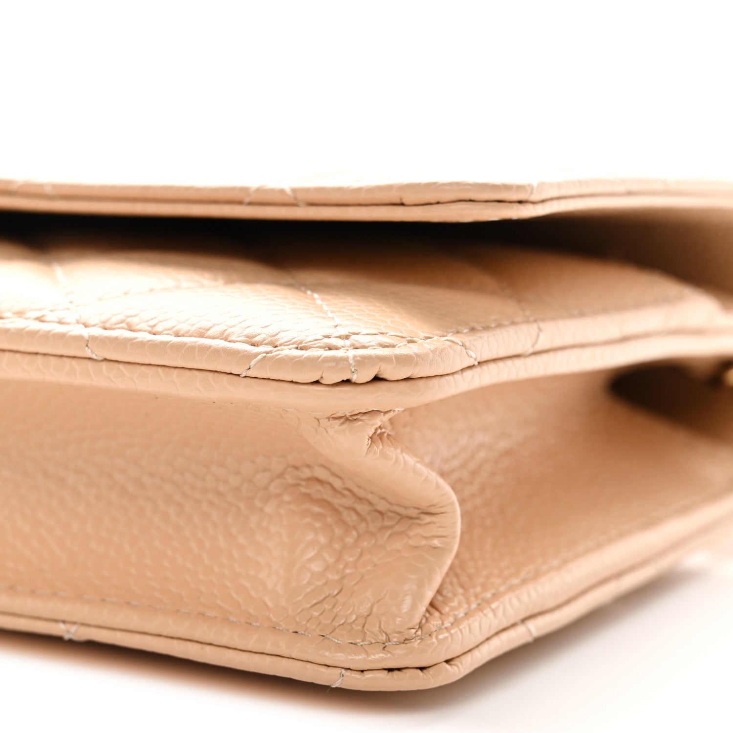 Chanel Caviar Quilted Wallet on Chain WOC Beige 10 of 12