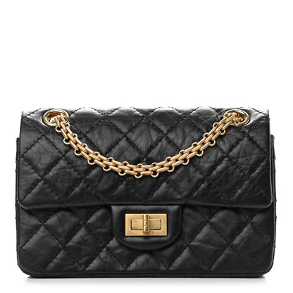 Chanel Aged Calfskin Quilted 2.55 Reissue Mini Flap Black 1 of 9