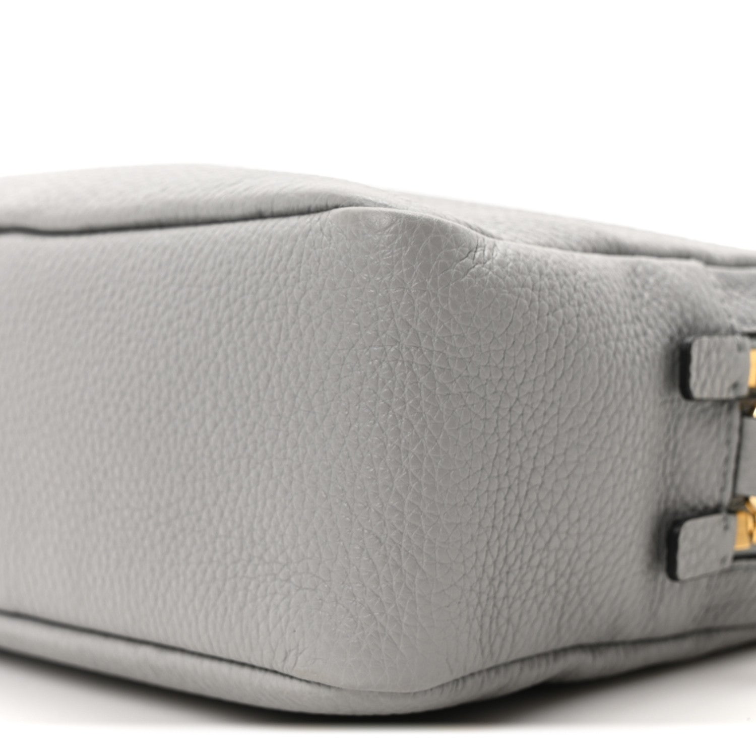 Prada Vitello Daino Soft Medium Double Zip Shoulder Bag Ardesia