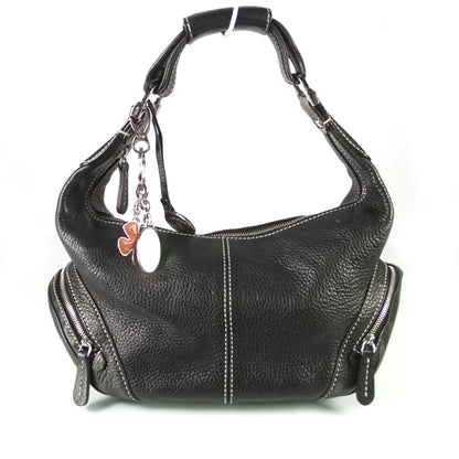FASHIONPHILE TOD'SLeatherMiniMickyBagandKeyChainBlack 1 of 8