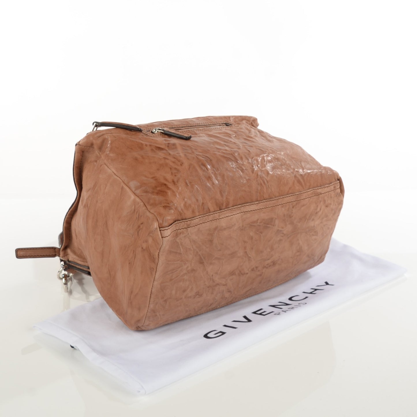 Tumbled Sheepskin Medium Pandora Bag Medium Brown