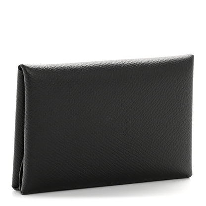 Hermes Epsom Calvi Duo Card Case Black 5 of 16