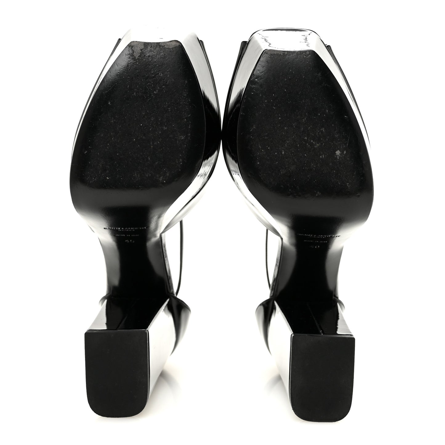 Patent Farrah 80 Platform Sandals 40 Black