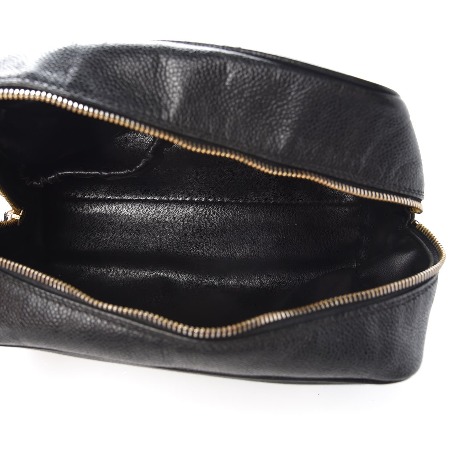 Chanel Caviar Timeless CC Cosmetic Pouch Bag Black 5 of 10