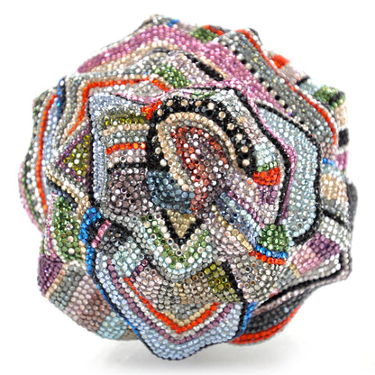 Judith Leiber Swarovski Crystal Rose Minaudiere 1 of 6