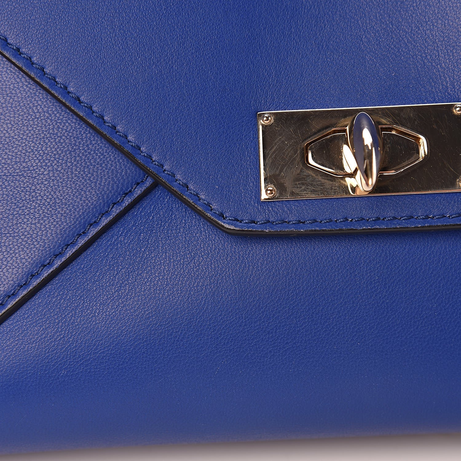 Givenchy Lambskin Medium Shark Lock Envelope Shoulder Bag Blue 12 of 15