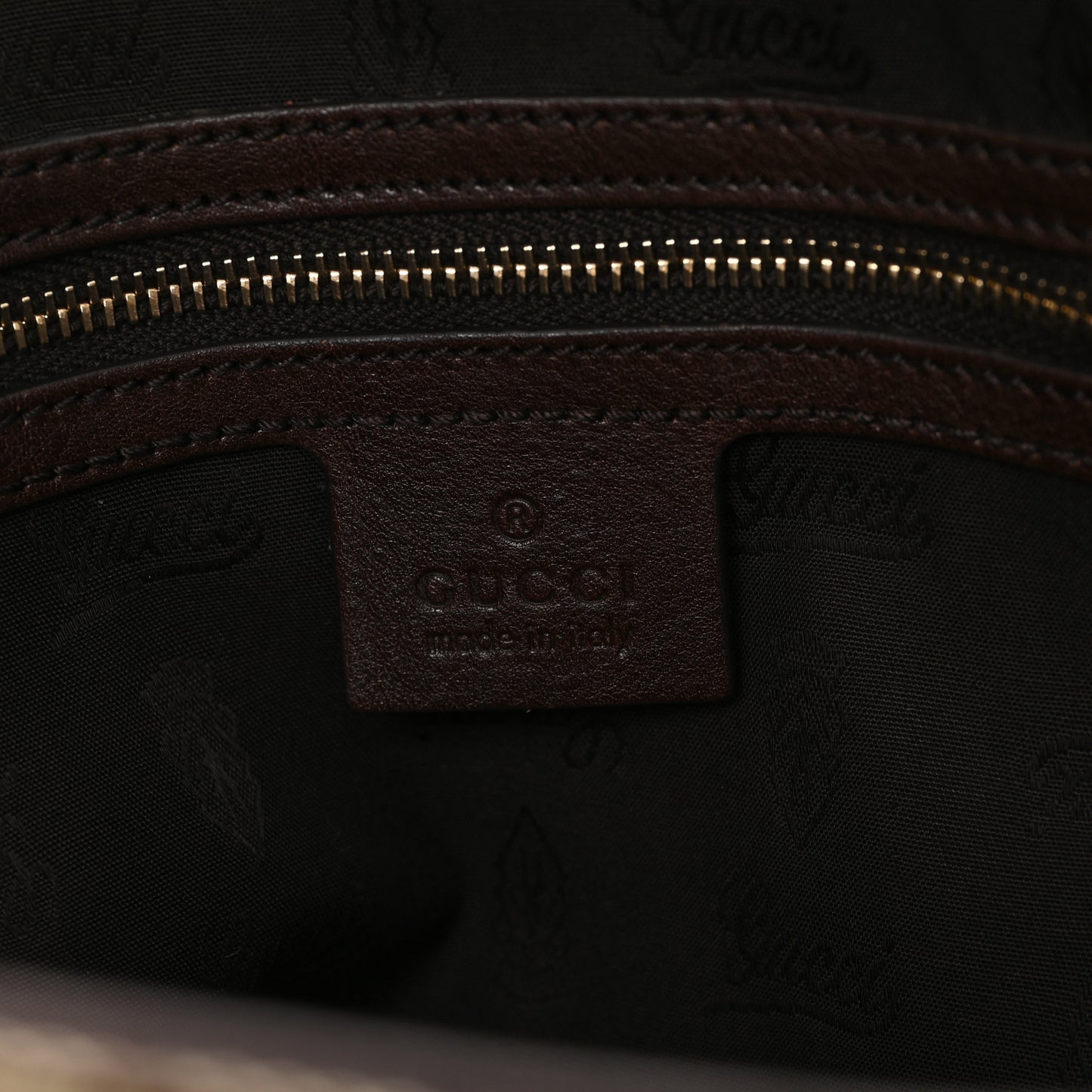 Guccissima Medium Charm Tote Brown