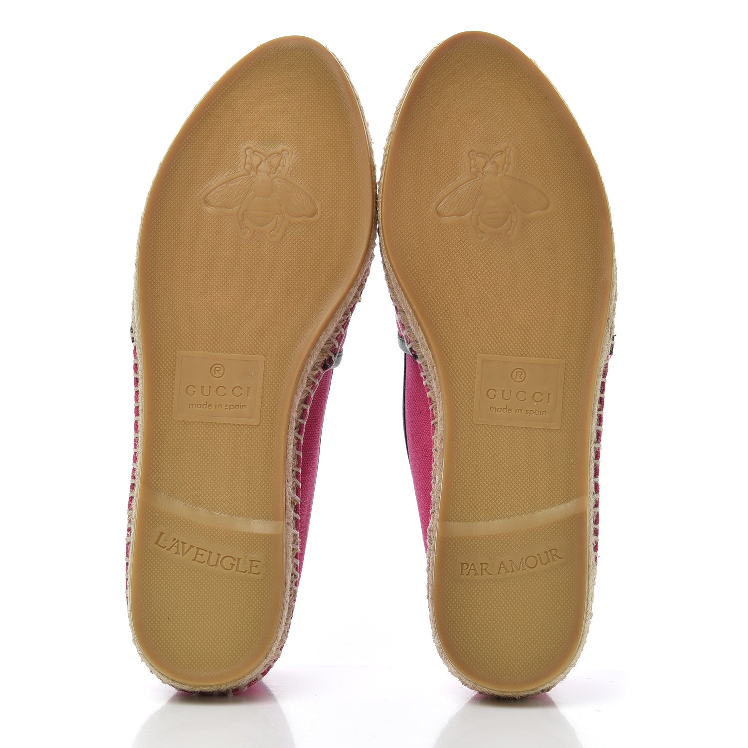 Gucci Canvas Logo Espadrilles 37.5 Cyclamen Rose Black 5 of 10