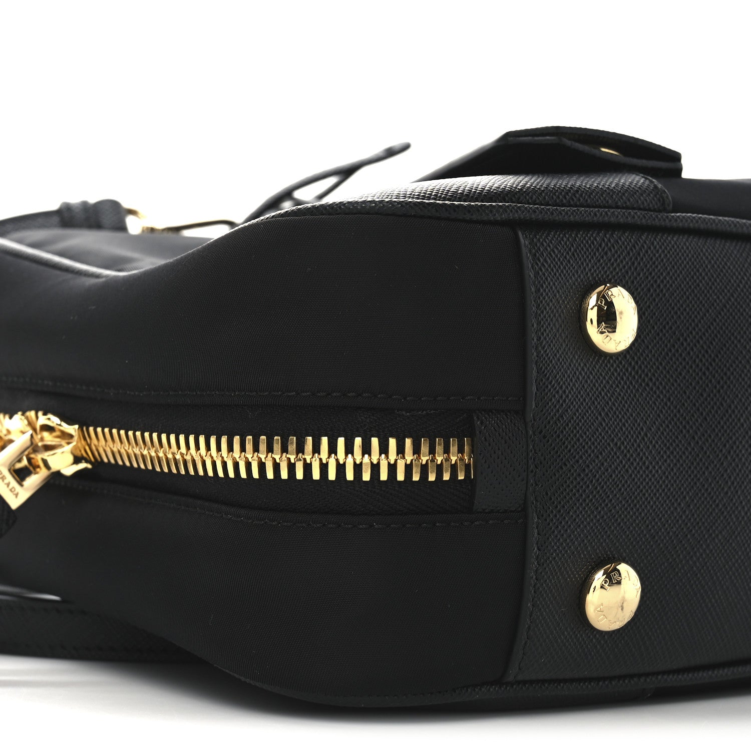 Prada Re-Nylon Saffiano Medium Re-Edition 1978 Two Handle Bag Black 8 of 9