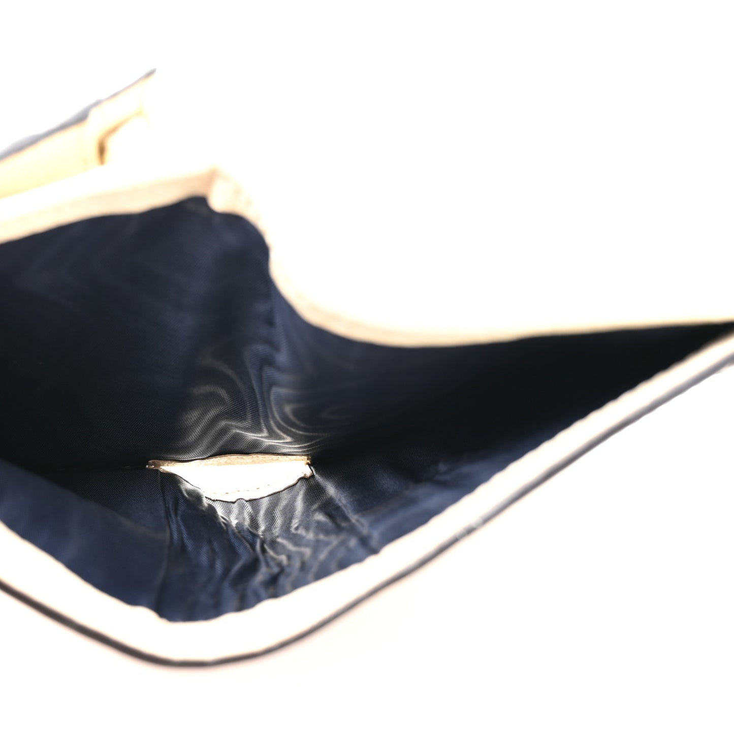 Textured Calfskin Web Ophidia Card Case Mystic White