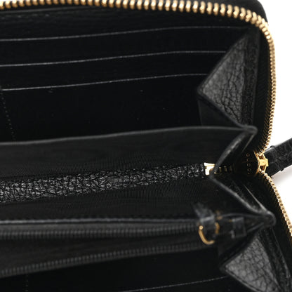 Gucci Dollar Calfskin GG Marmont Zip Around Wallet Black 5 of 9