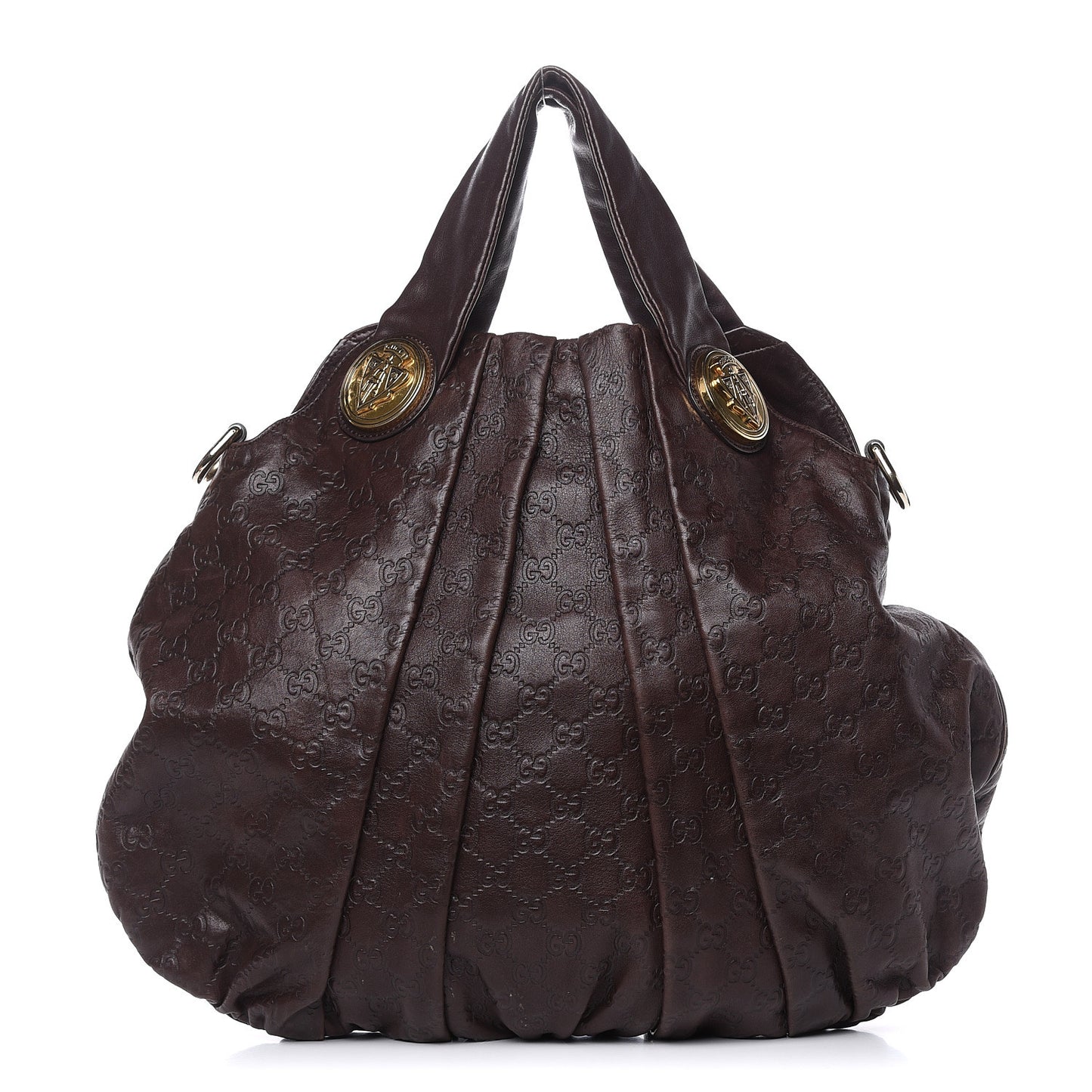 Guccissima Medium Hysteria Top Handle Bag Chocolate