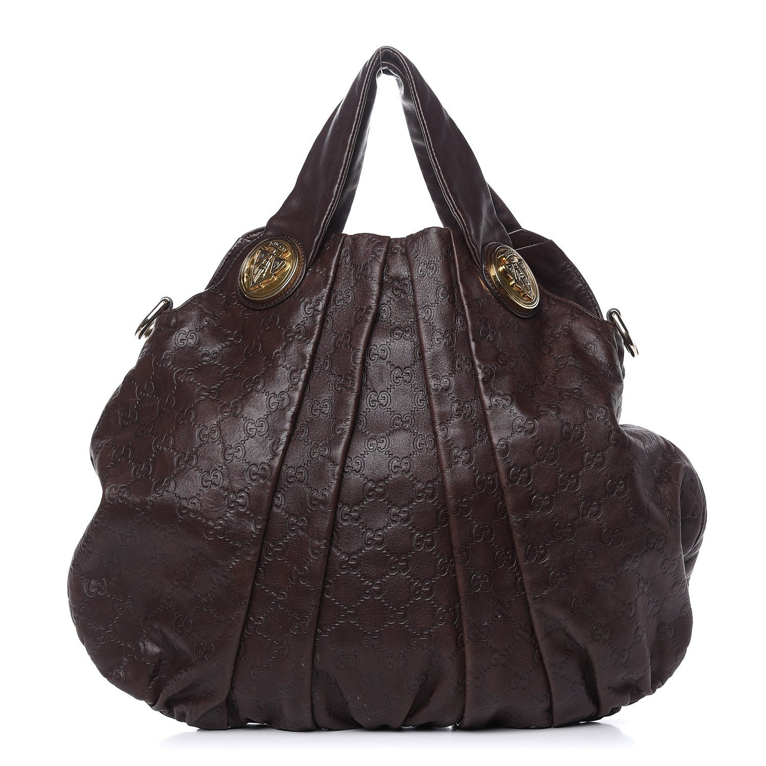 Gucci Guccissima Medium Hysteria Top Handle Bag Chocolate 1 of 13