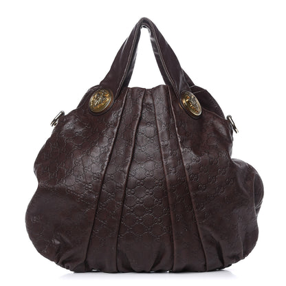 Gucci Guccissima Medium Hysteria Top Handle Bag Chocolate 1 of 13